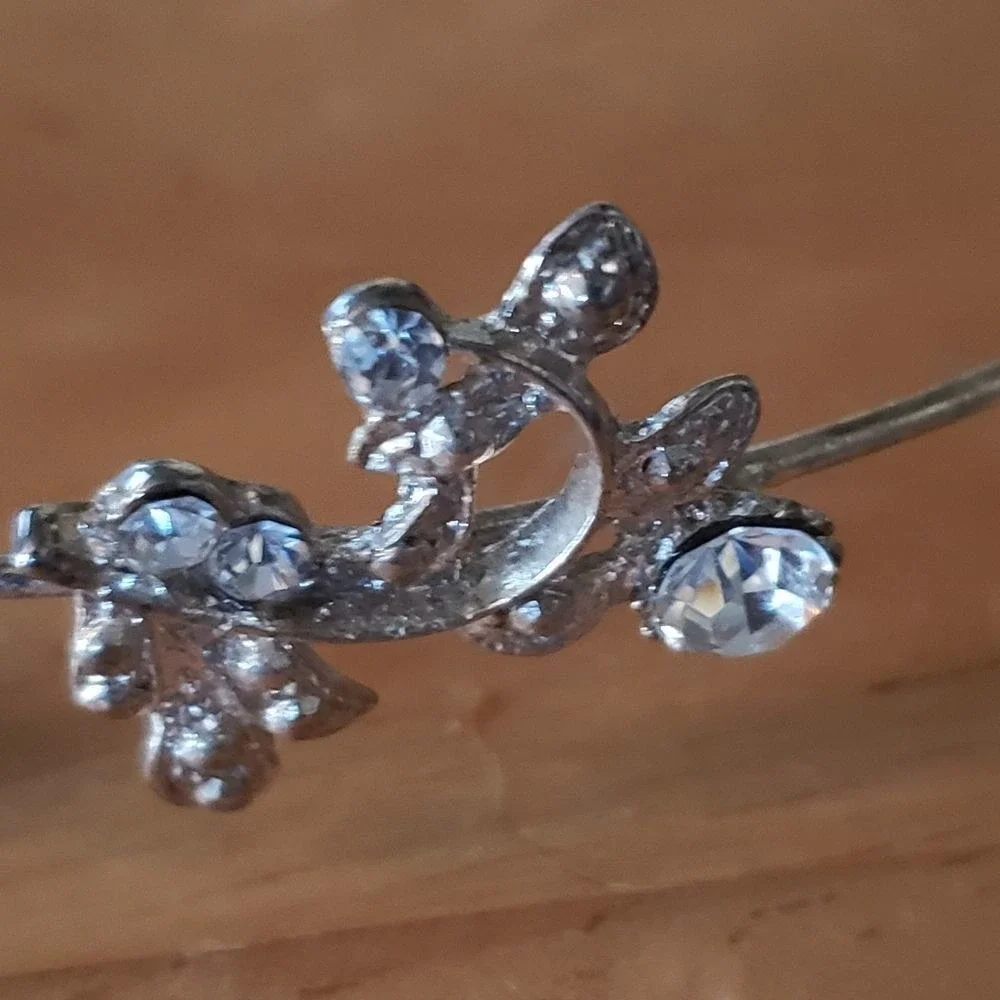 Gold‎ Floral Rhinestone Headband Delicate Leaf Wedding Prom Hair Accessory Tiara